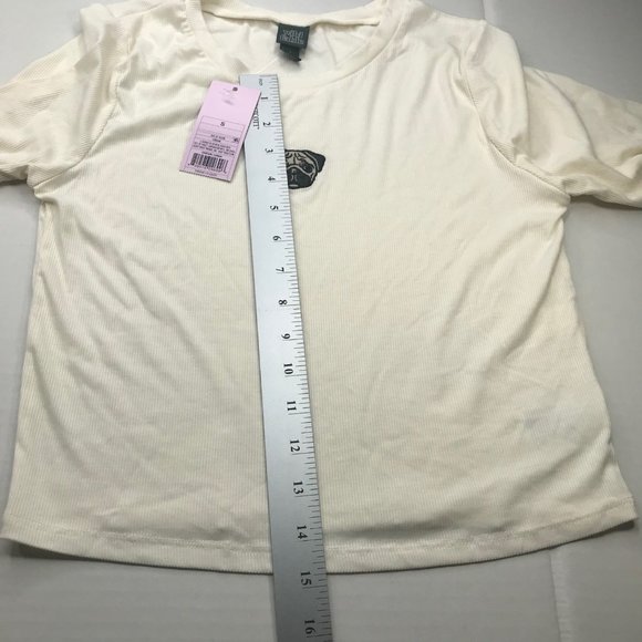 Wild Fable Women's Long Sleeve Rib Fitted Knit Shirt Cream Small New With Tags - Picture 13 of 14